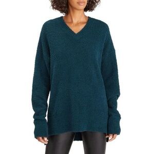 Sanctuary V-Neck Teddy Sweater Jade